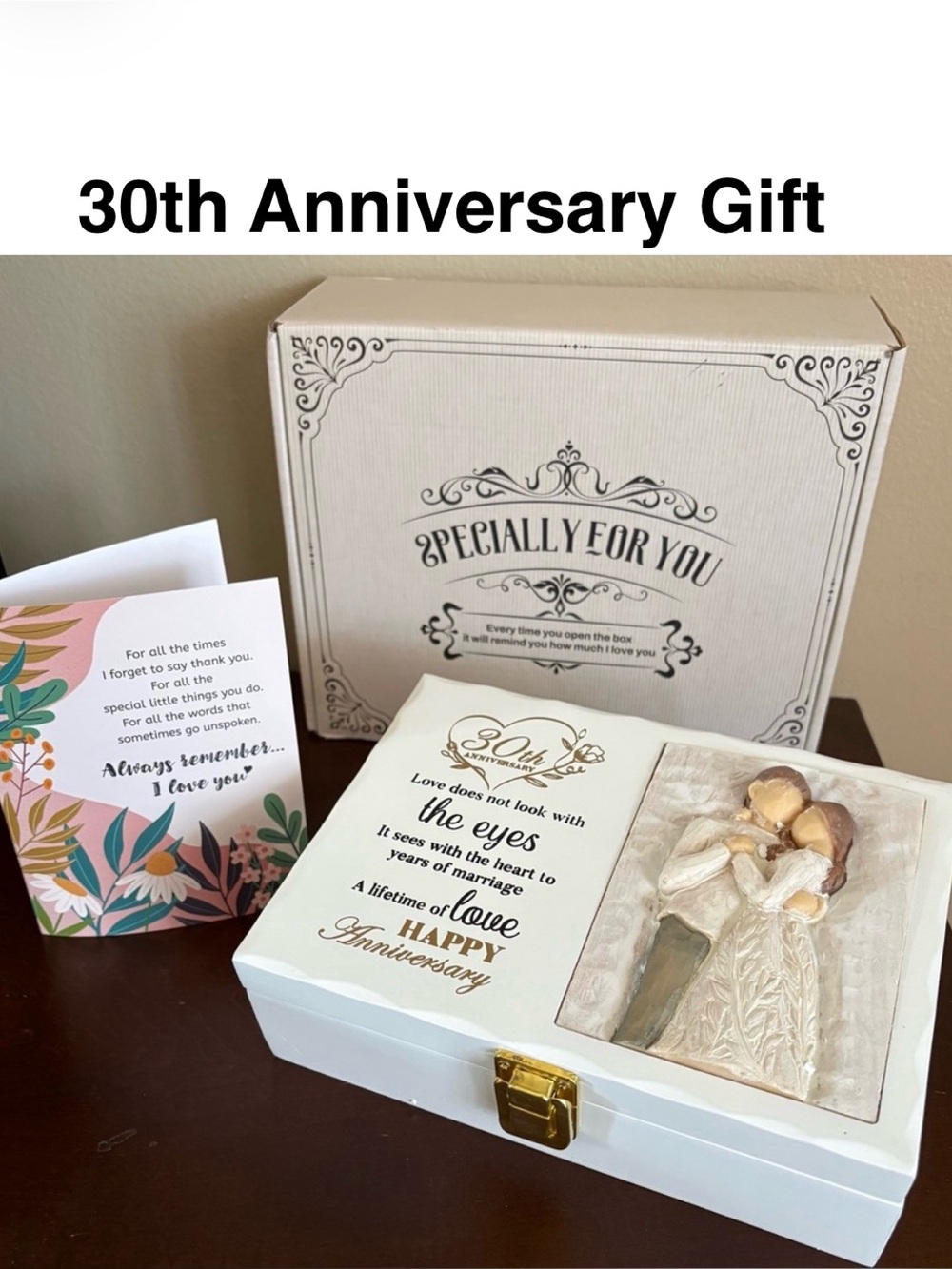 NIB Willow Tree White 30th Anniversary Keepsake Box, card, picture frame NWT